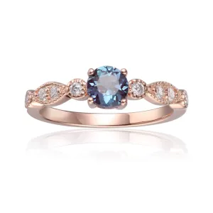 Alexandrite Solitaire Engagement Ring