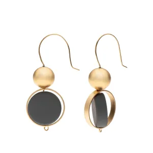 Alice 24K Gold & Gray Earrings