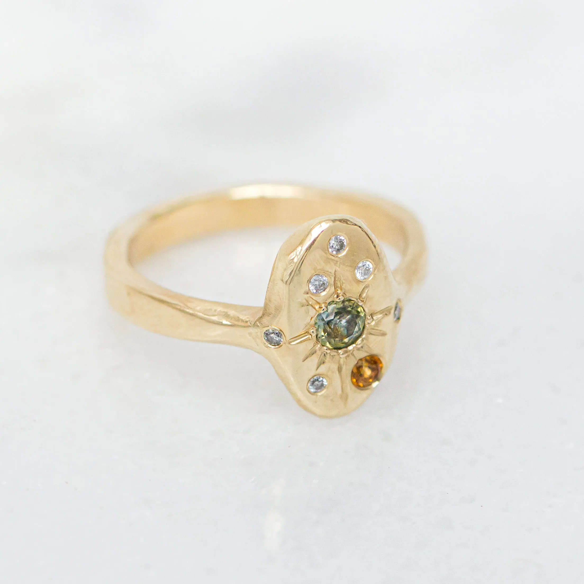 Andromeda Ring | 14k Sapphire & Diamonds