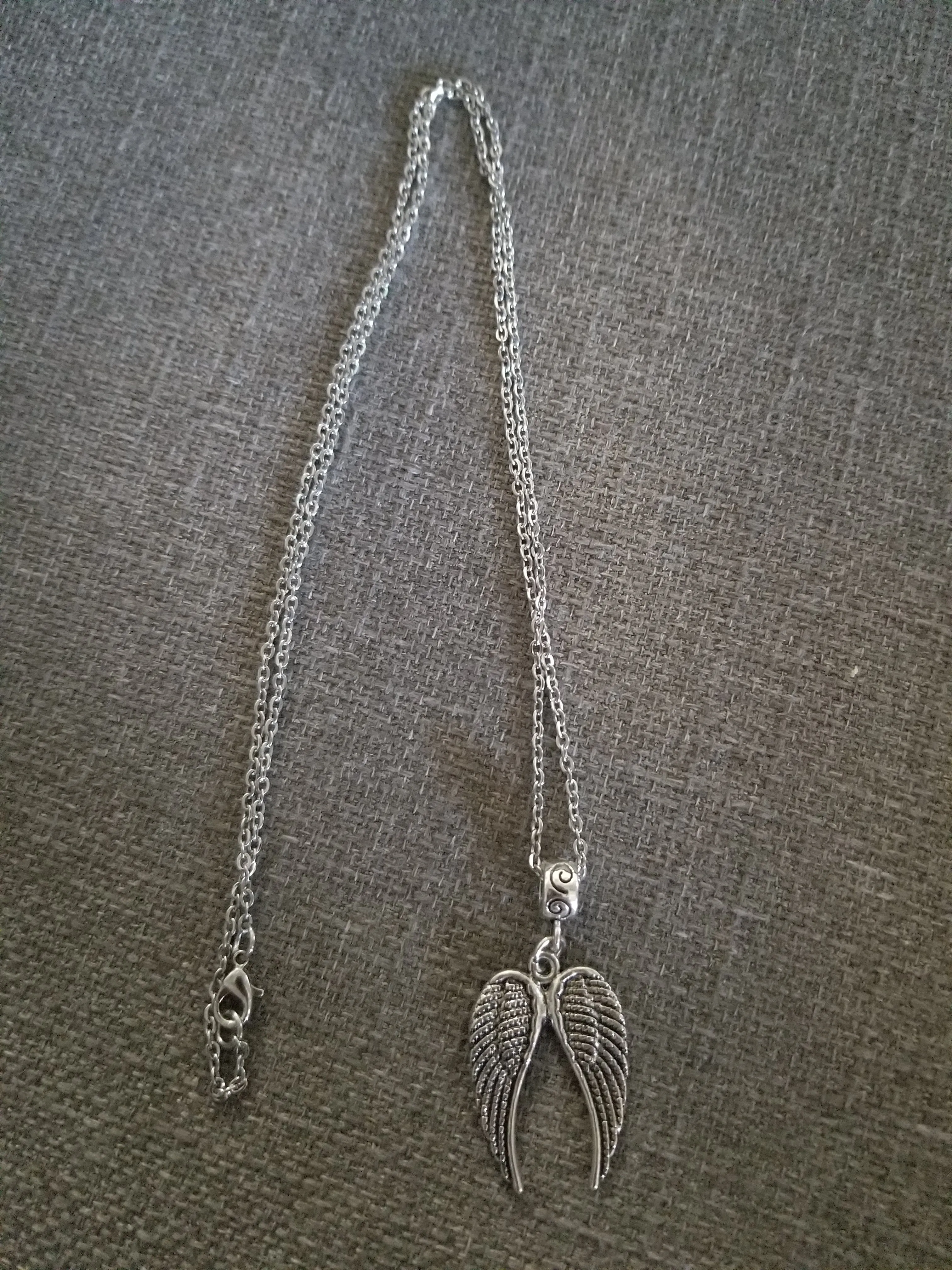 Angel feathers Design necklace Wilhelmina Creations