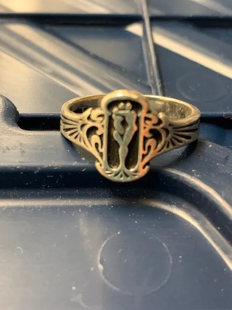 Antique, Sterling Silver, One-of-a-kind Ring:  Cosmonic Duality and the Roots of the Tree of Life