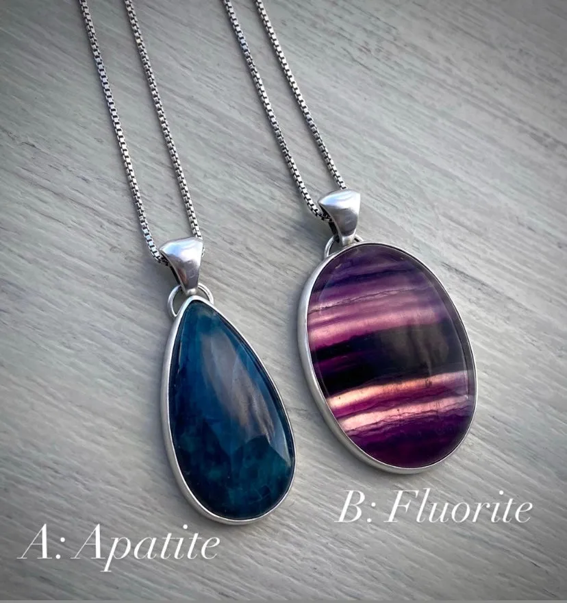 Apatite & Fluorite Pendant