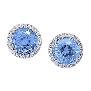 Aqua Blue Spinel Earrings