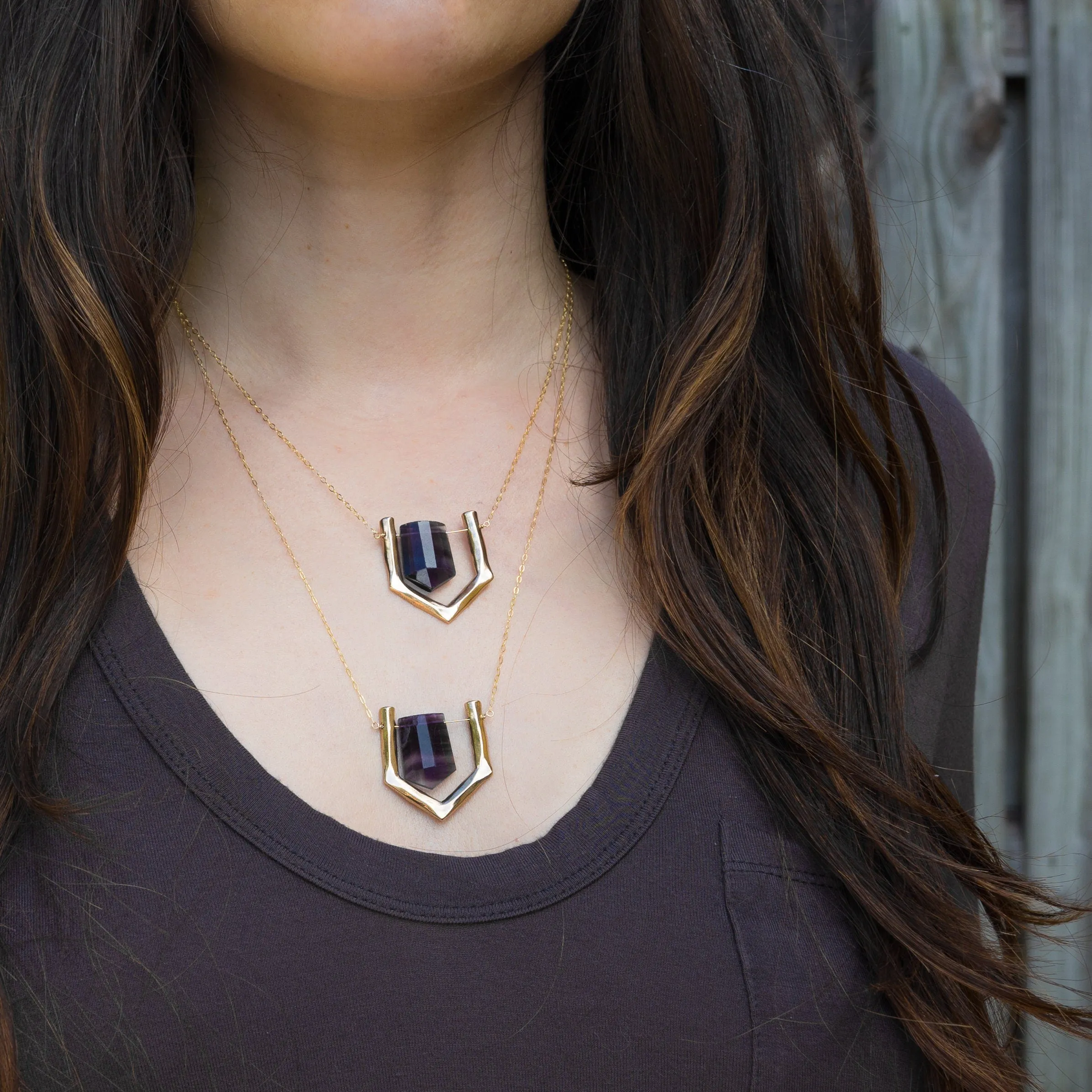 ARIEL / Purple Fluorite Necklace