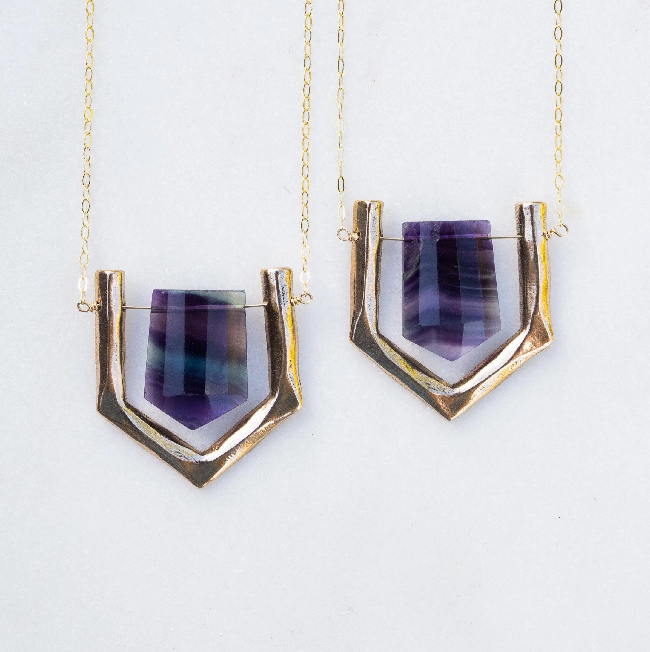 ARIEL / Purple Fluorite Necklace
