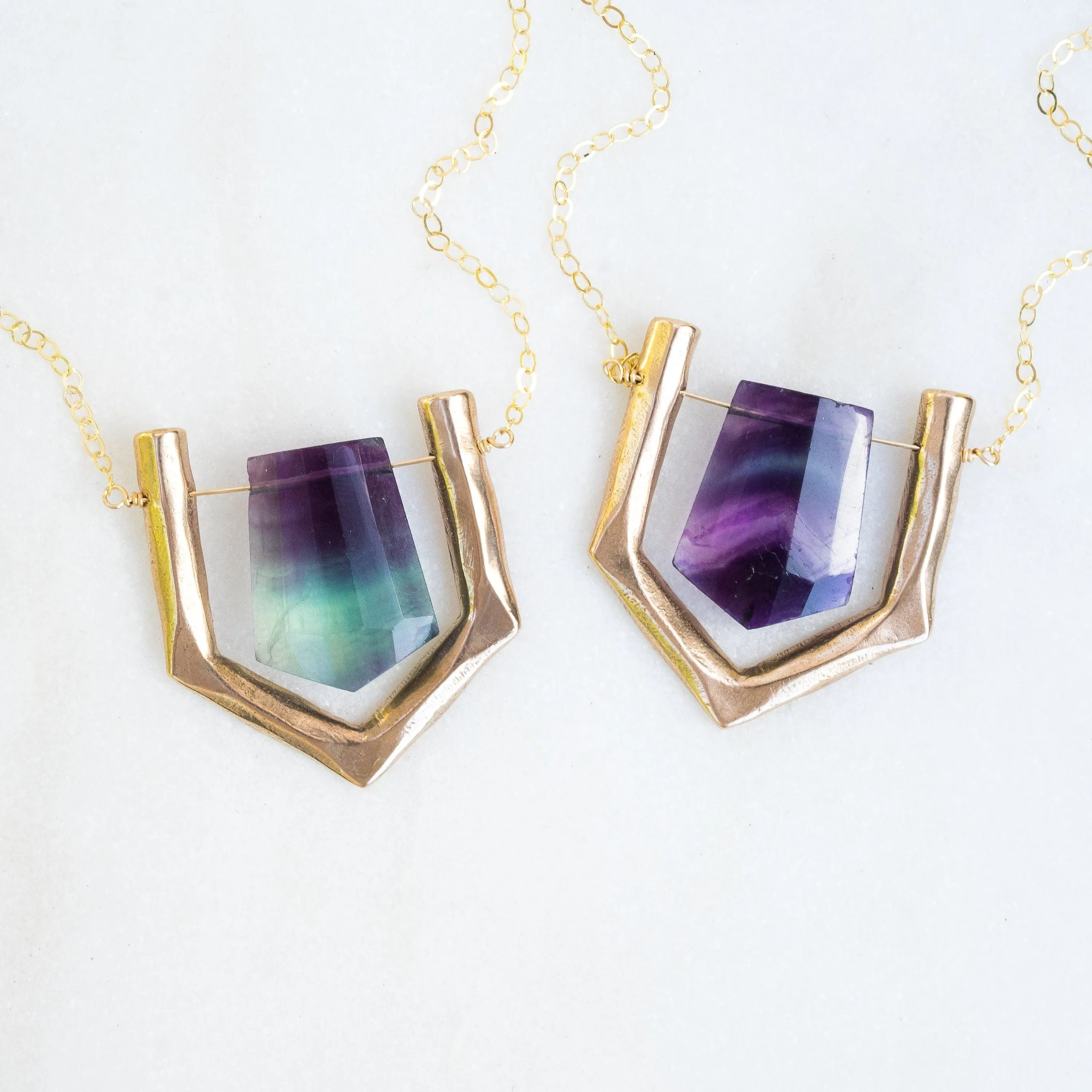 ARIEL / Purple Fluorite Necklace