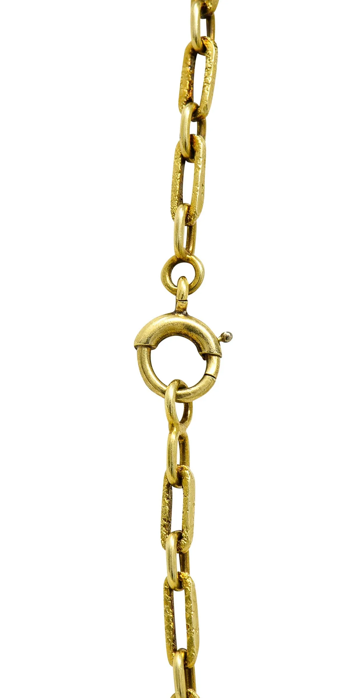 Art Deco Carved Jade Enamel 14 Karat Gold Drop Pendant Necklace