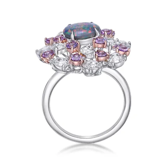 Australian Crystal Opal Sapphire Diamond