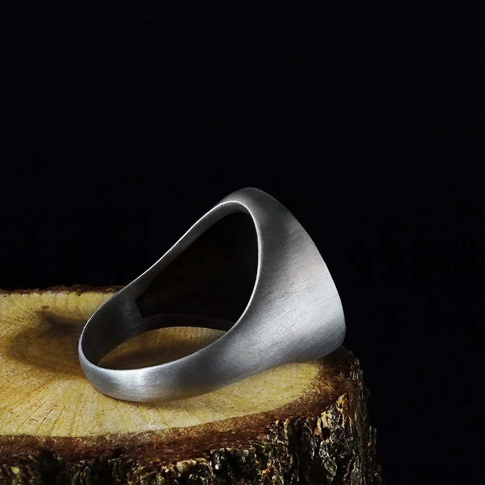 Aut Viam Inveniam Aut Faciam Latin Motto 925 Sterling Silver Men's Signet Ring