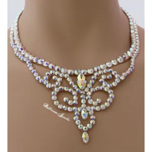 Ballroom Crystal Swirl Necklace