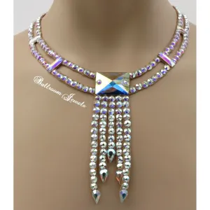Ballroom Deco Square drop necklace