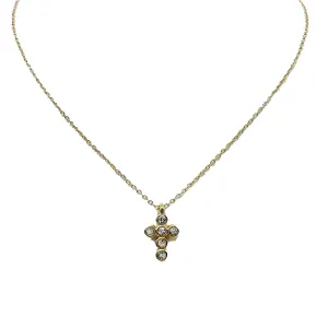 Bezel Diamond Cross Necklace