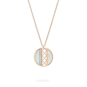 Birks Dare to Dream Mother-of-Pearl and Diamond Circle Large Pendant 18k Rose Gold
