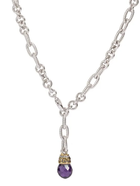 Briolette Single Drop Necklace