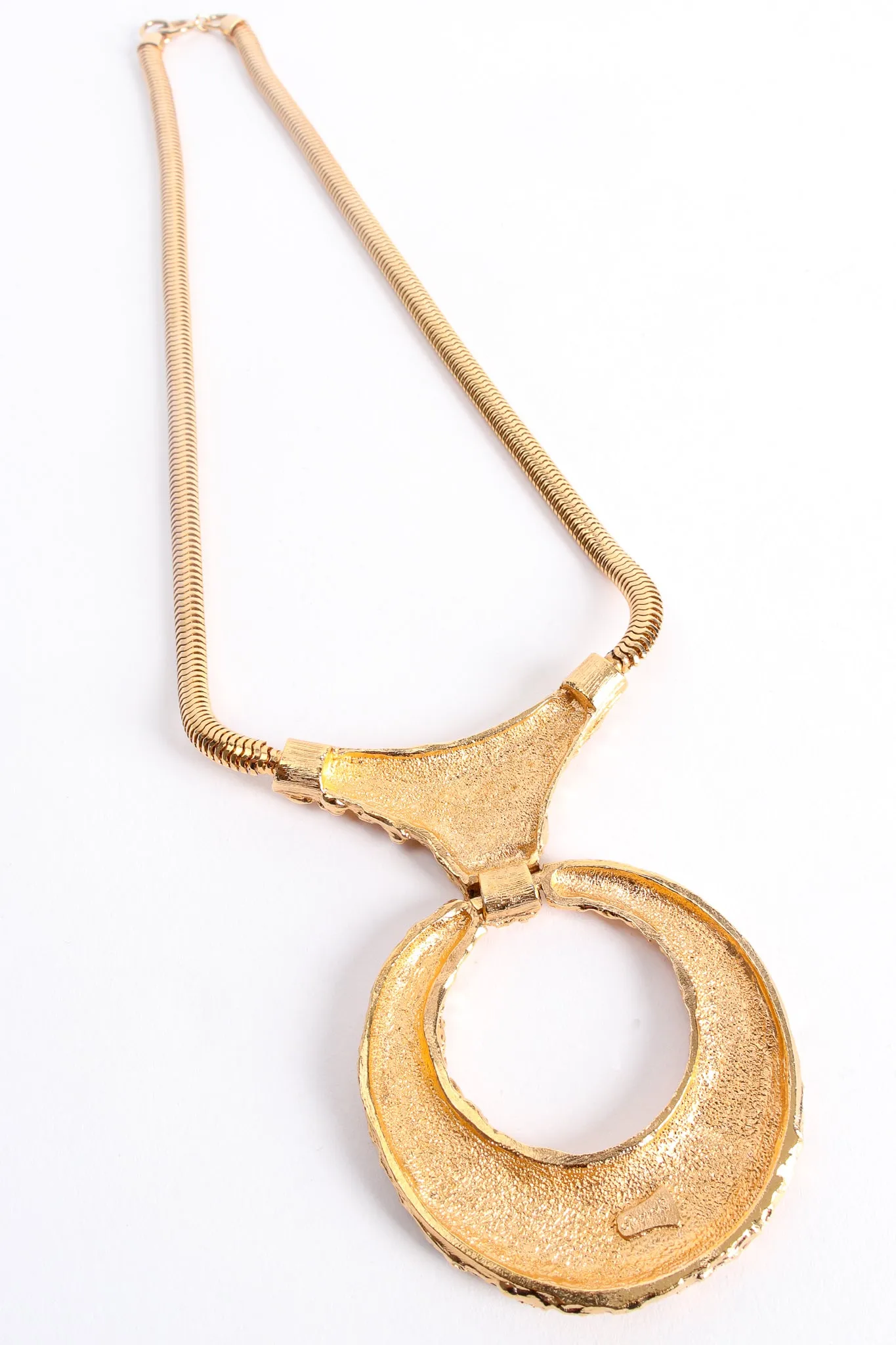Brutalist Textured Ring Pendant