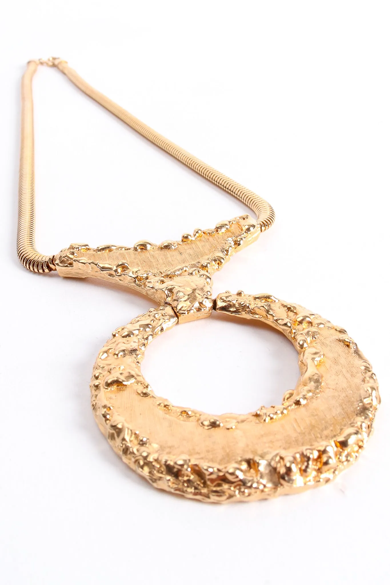 Brutalist Textured Ring Pendant