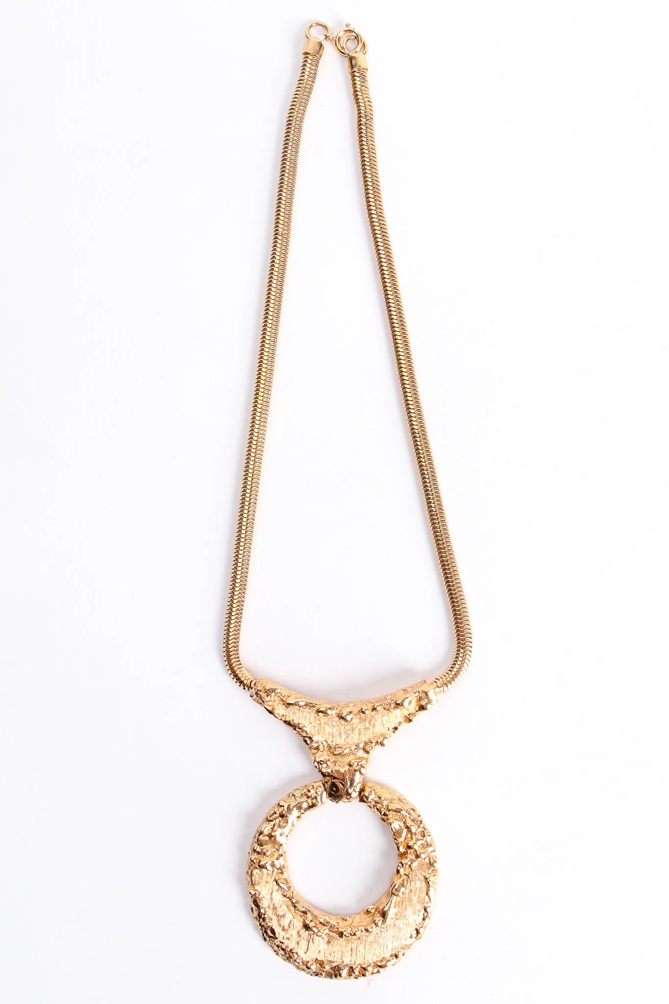 Brutalist Textured Ring Pendant