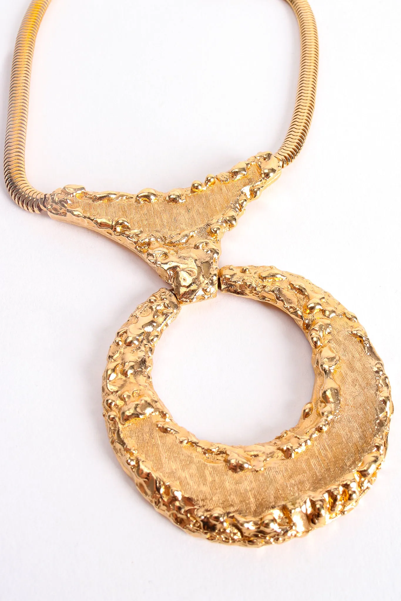 Brutalist Textured Ring Pendant
