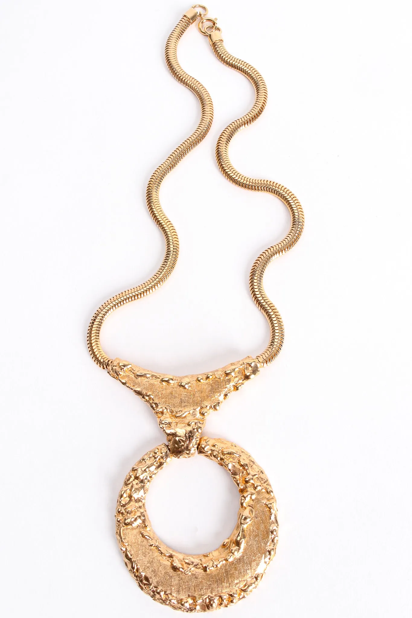 Brutalist Textured Ring Pendant