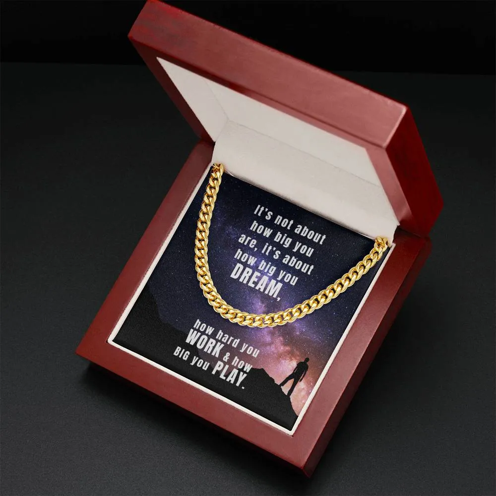 Chain Link Necklace-Dream Big
