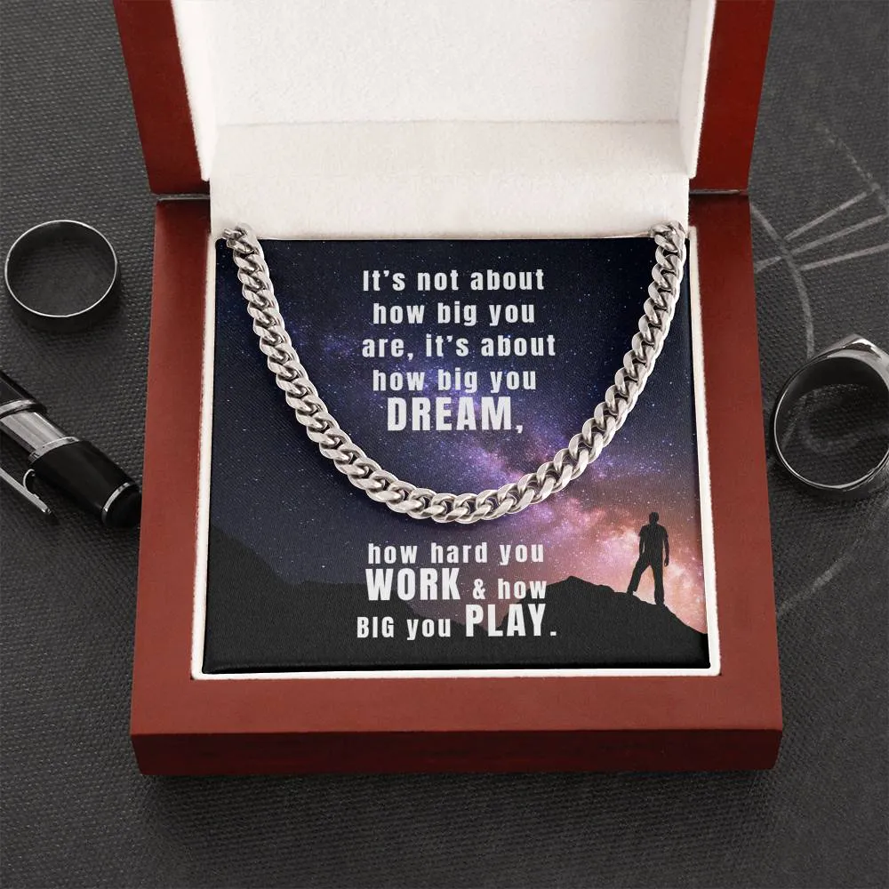 Chain Link Necklace-Dream Big