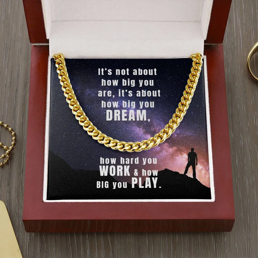 Chain Link Necklace-Dream Big