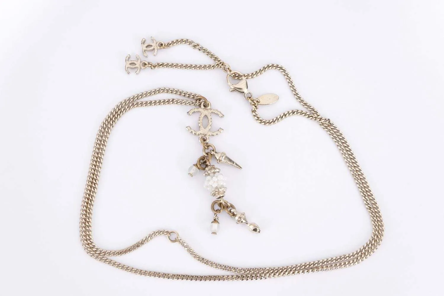 Chanel Light GP Necklace with Charms