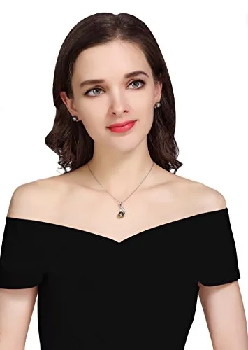 CHAULRI Authentic 9-10mm South Sea Tahitian Black Pearl Pendant Necklace 18K Gold Plated 925 Sterling Silver - Jewelry Gifts for Women Wife Mom Daughter