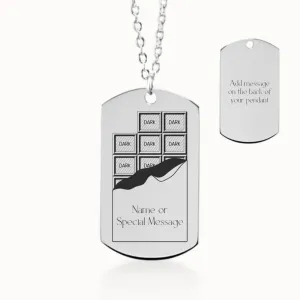 Chocolate Bar Tag Pendant on Fine Chain