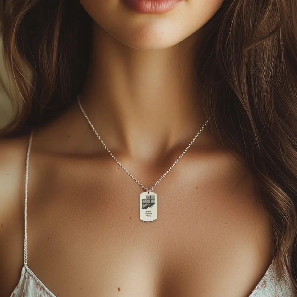 Chocolate Bar Tag Pendant on Fine Chain