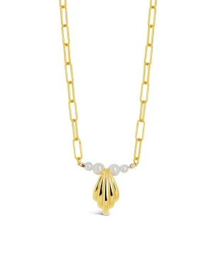 Chérie Pearl Shell Pendant Necklace