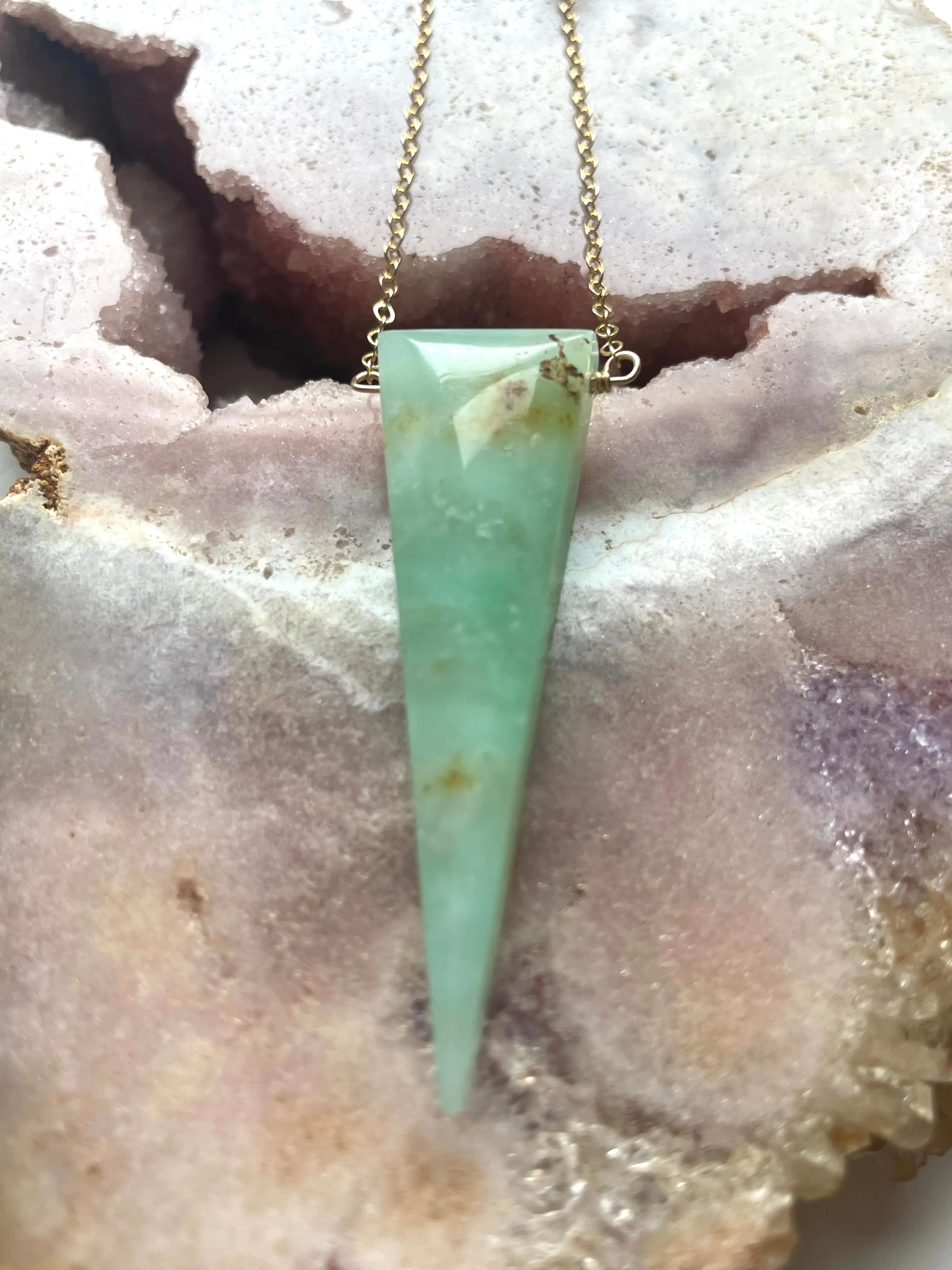 Chrysoprase Pendant Necklace