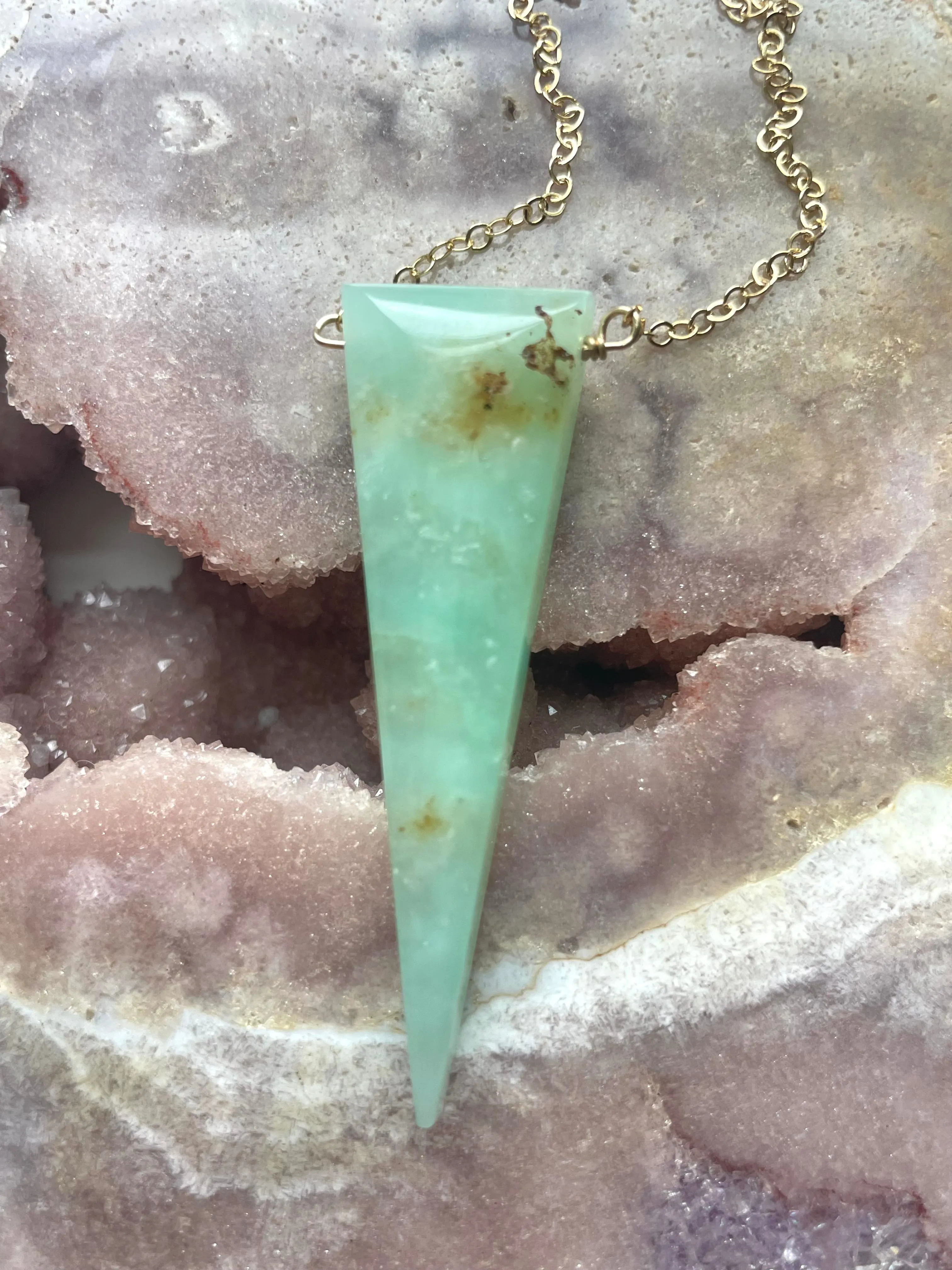 Chrysoprase Pendant Necklace