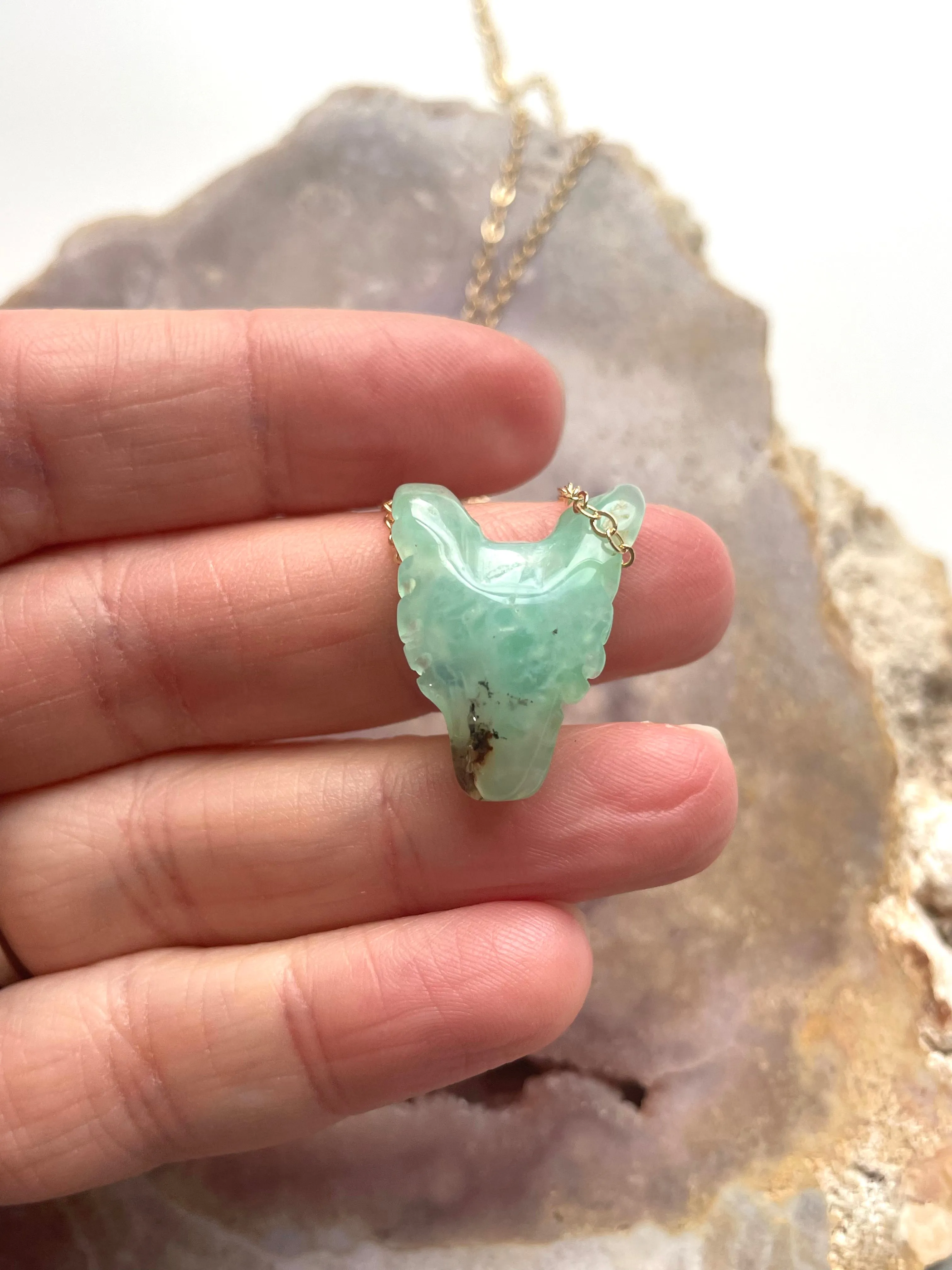 Chrysoprase Pendant Necklace