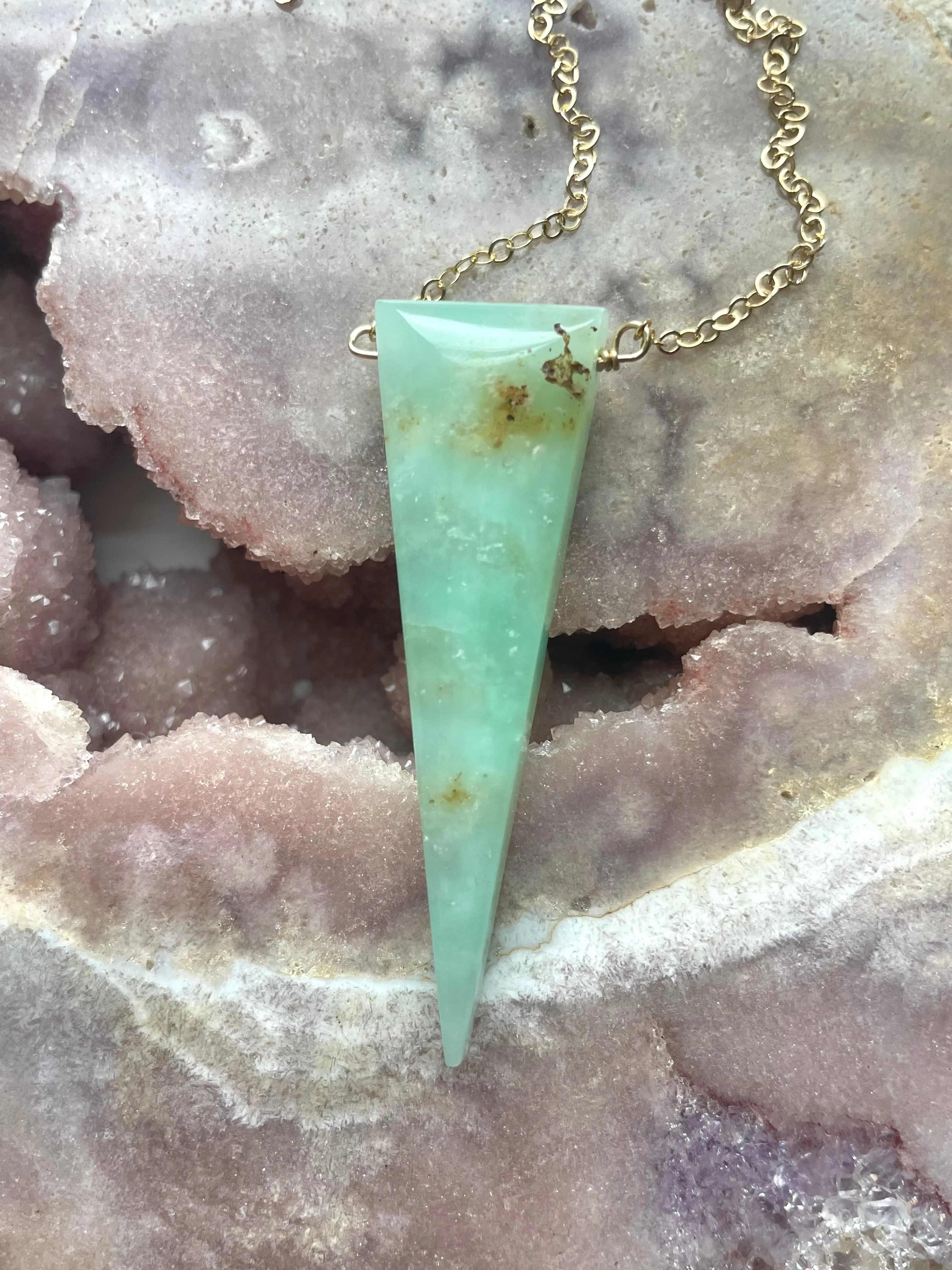 Chrysoprase Pendant Necklace