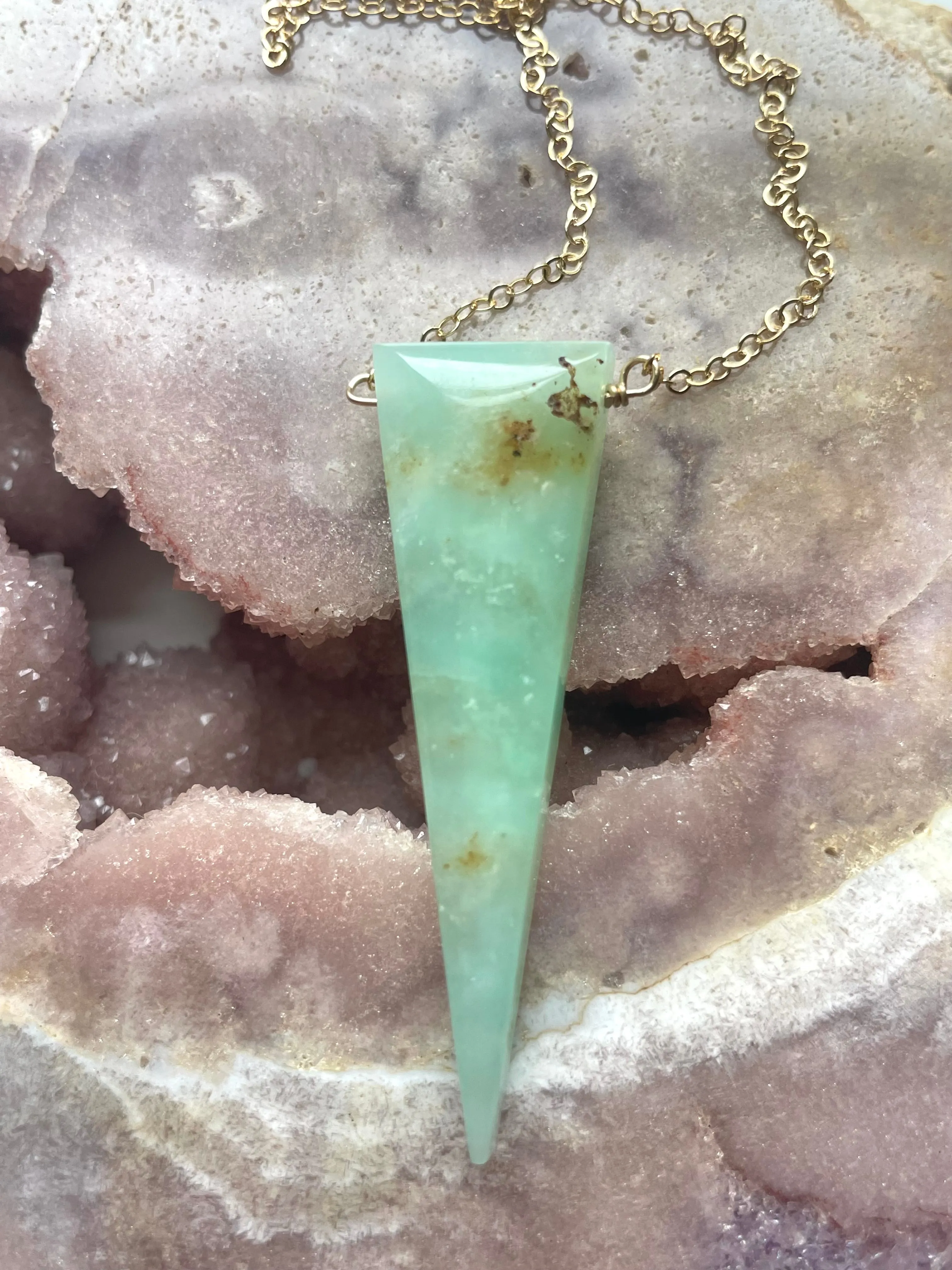 Chrysoprase Pendant Necklace