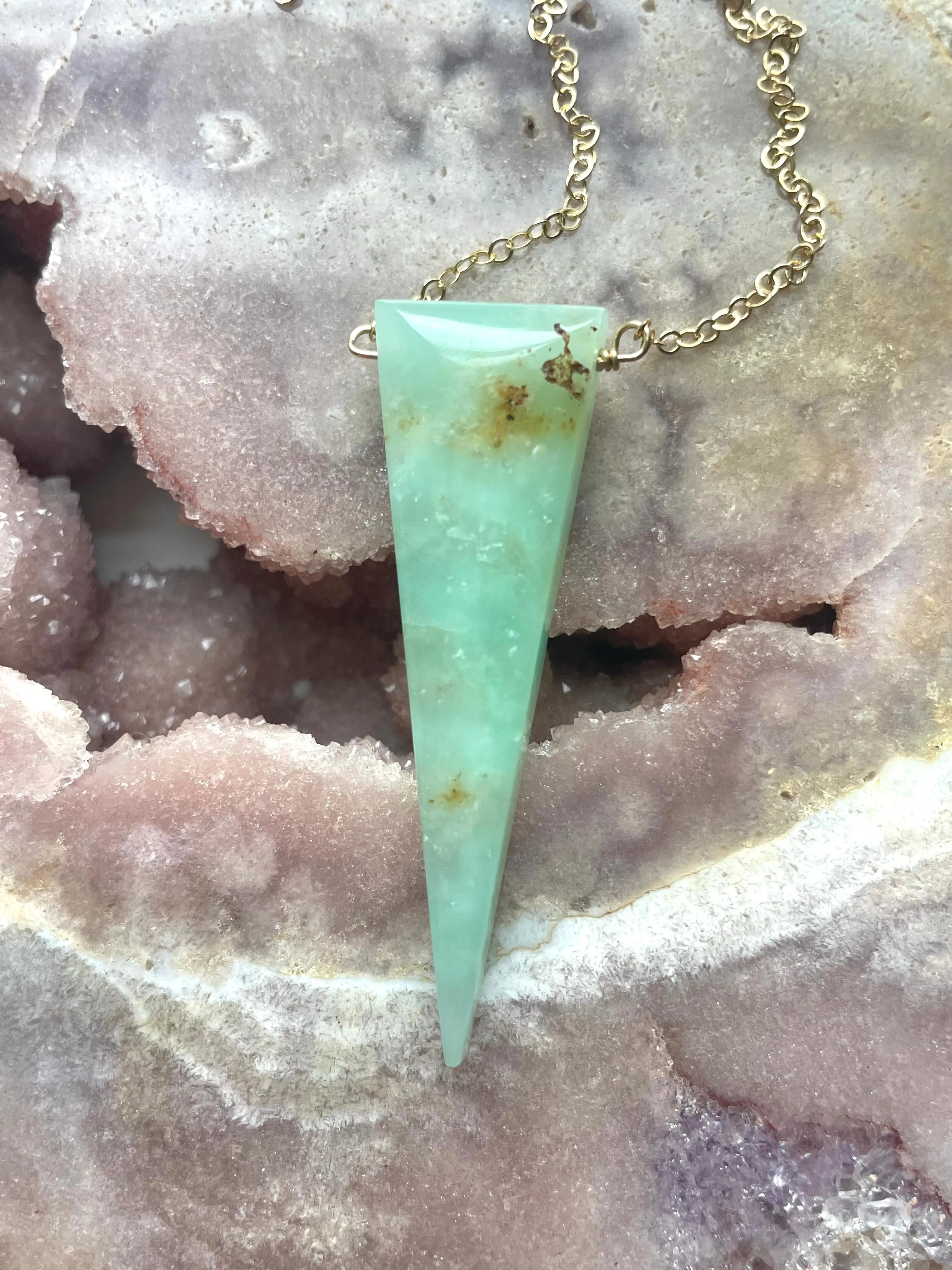 Chrysoprase Pendant Necklace