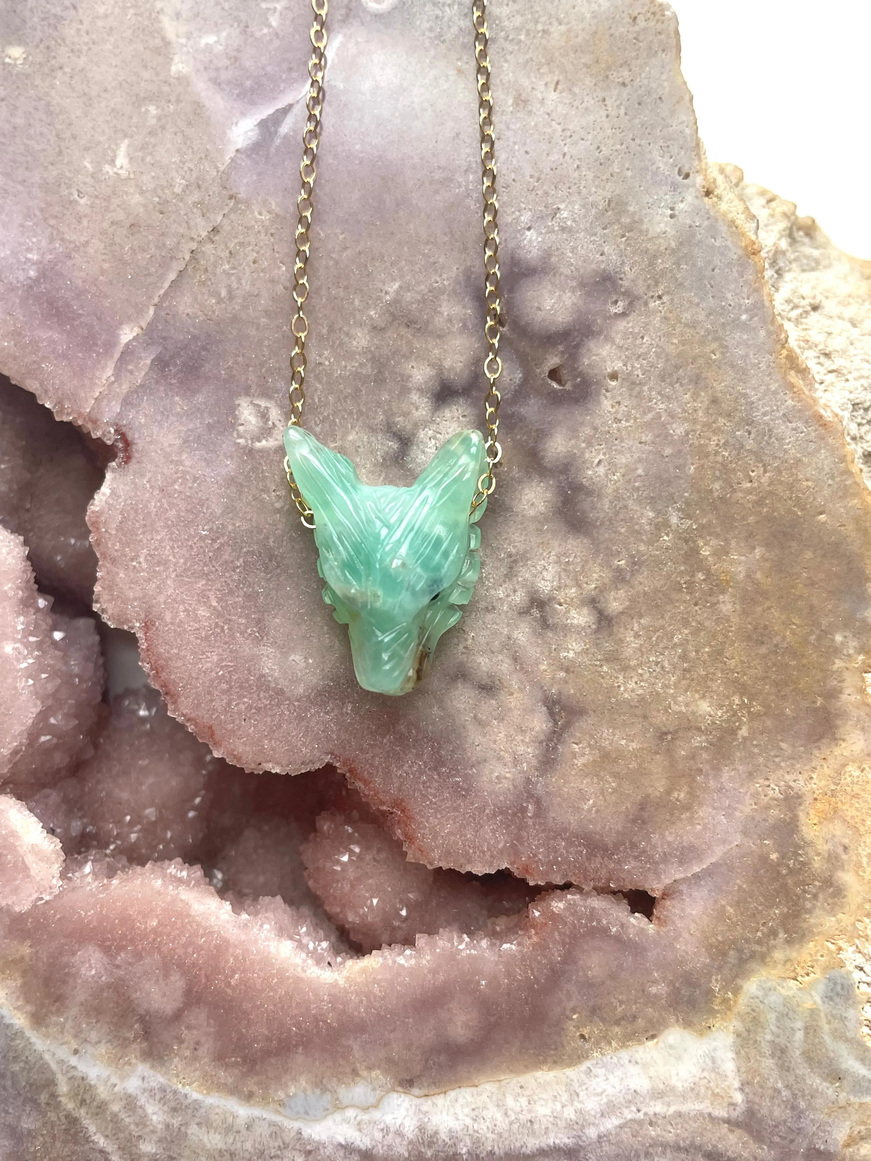 Chrysoprase Pendant Necklace
