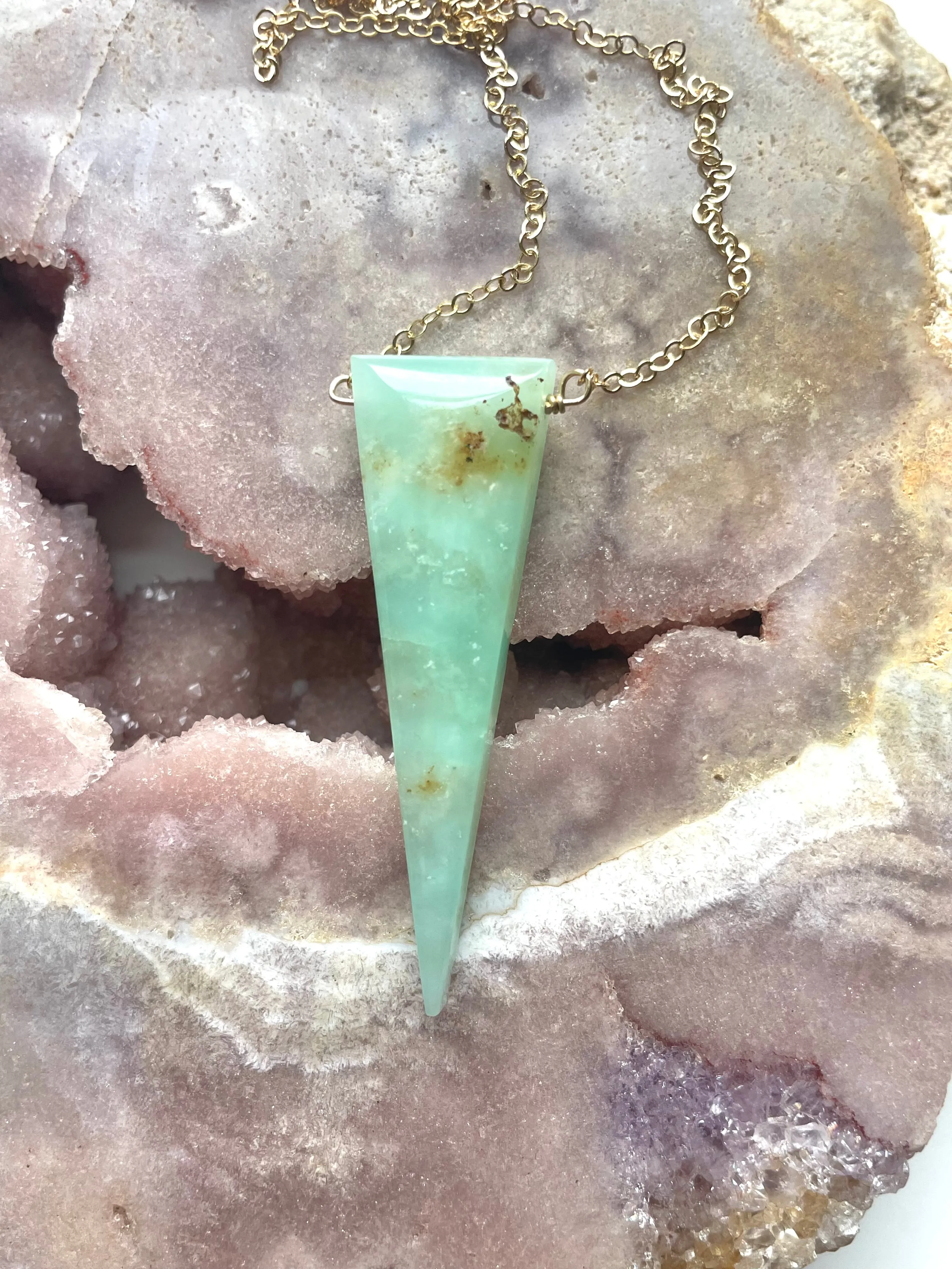Chrysoprase Pendant Necklace