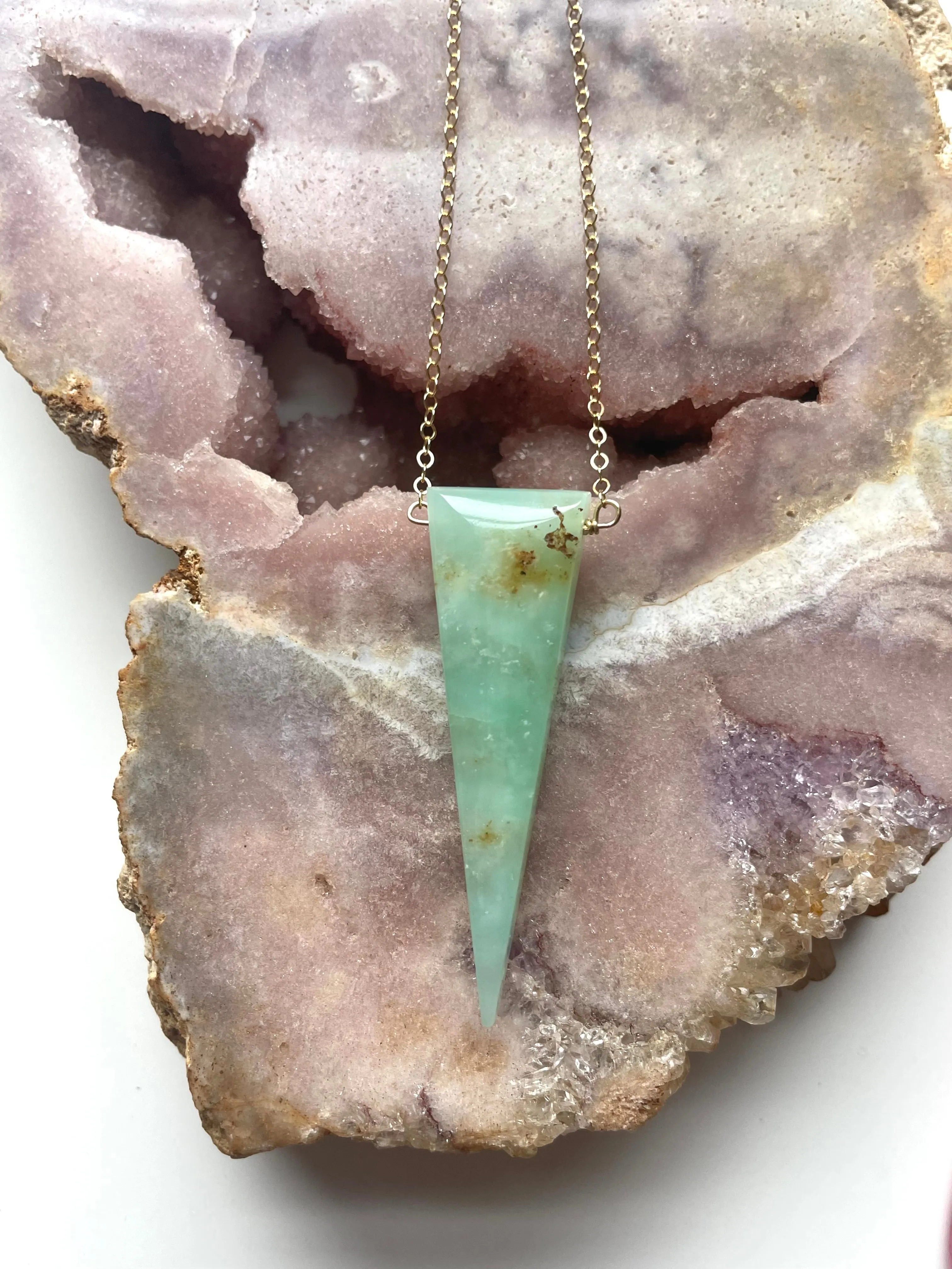 Chrysoprase Pendant Necklace