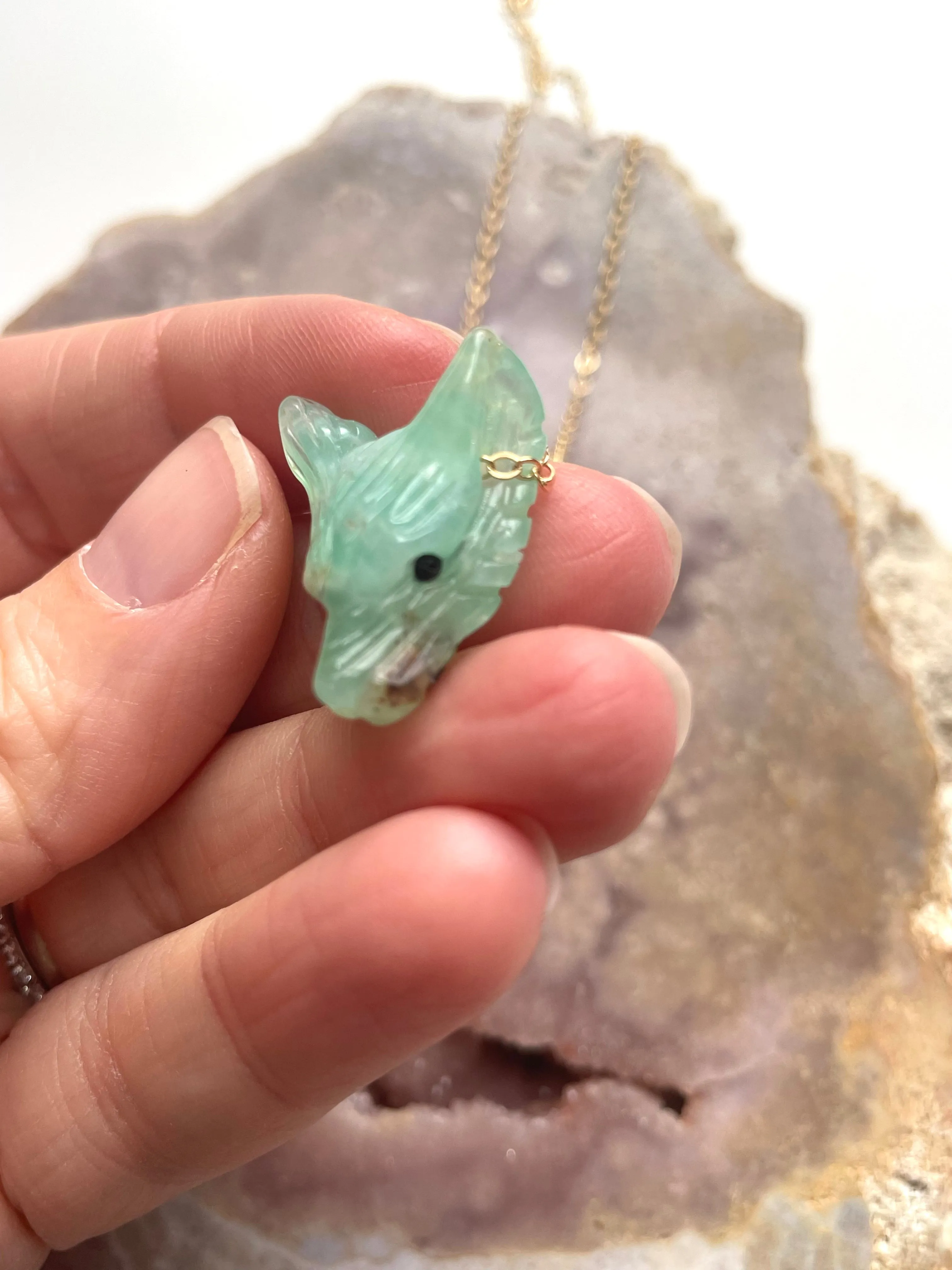 Chrysoprase Pendant Necklace