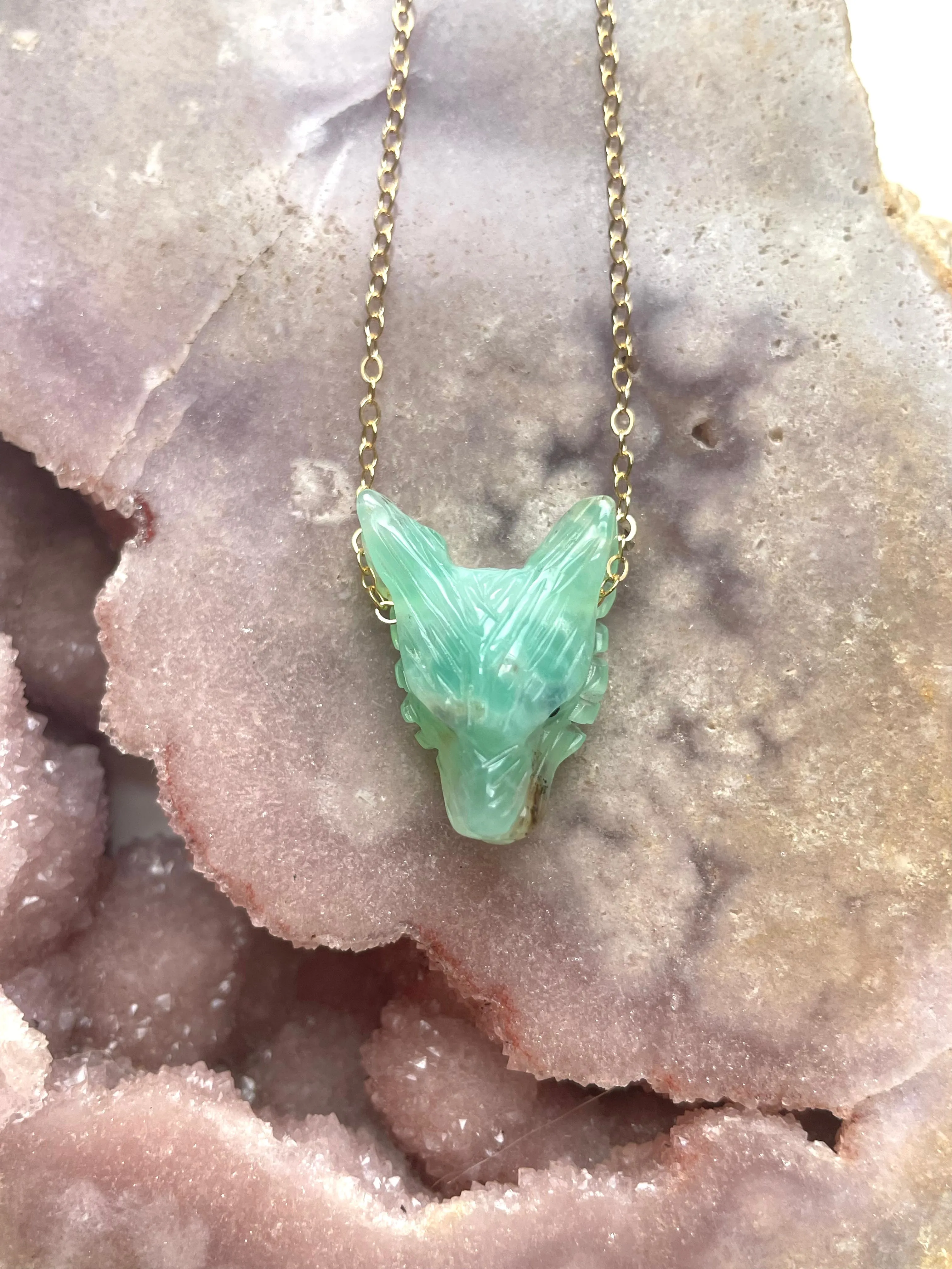 Chrysoprase Pendant Necklace