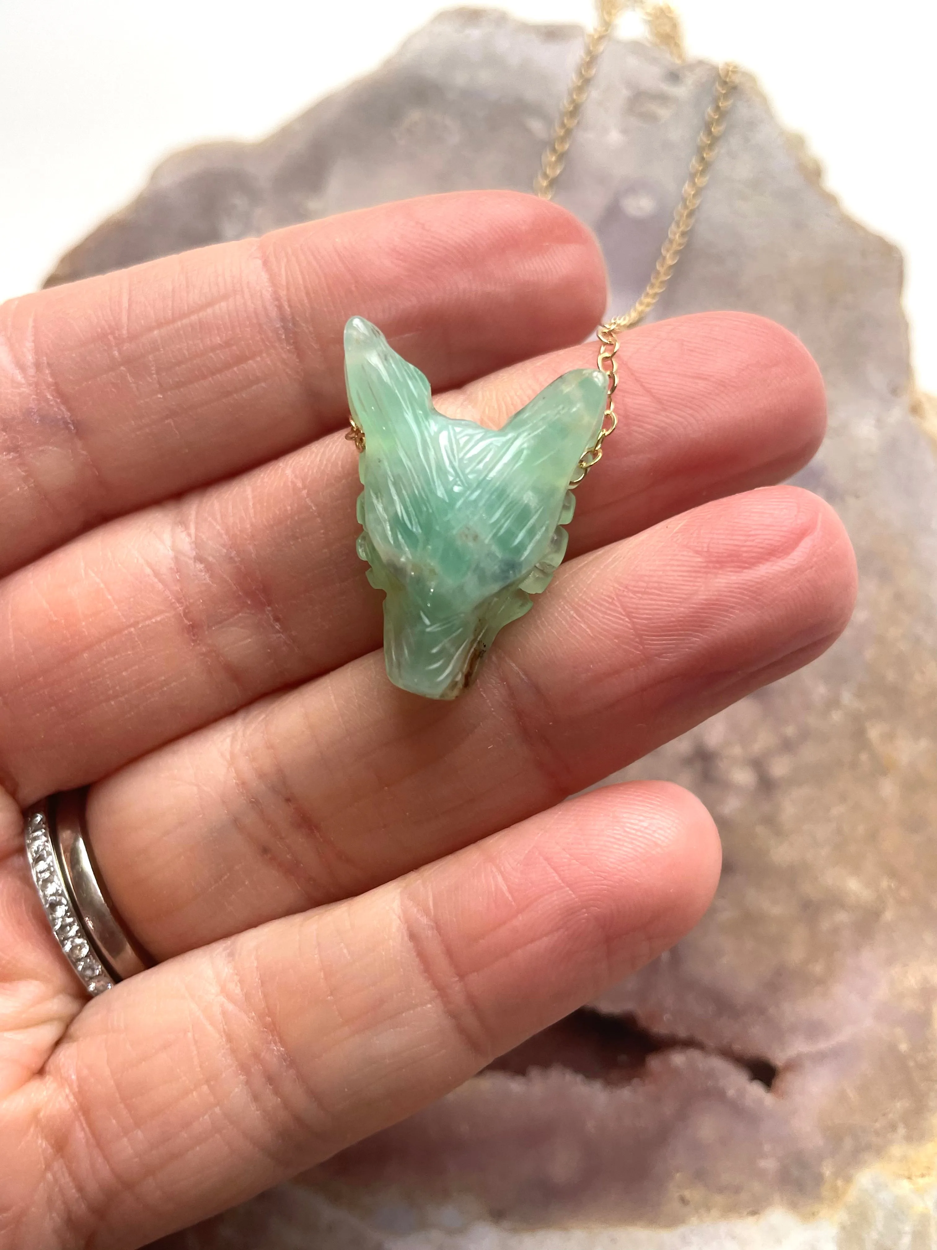 Chrysoprase Pendant Necklace