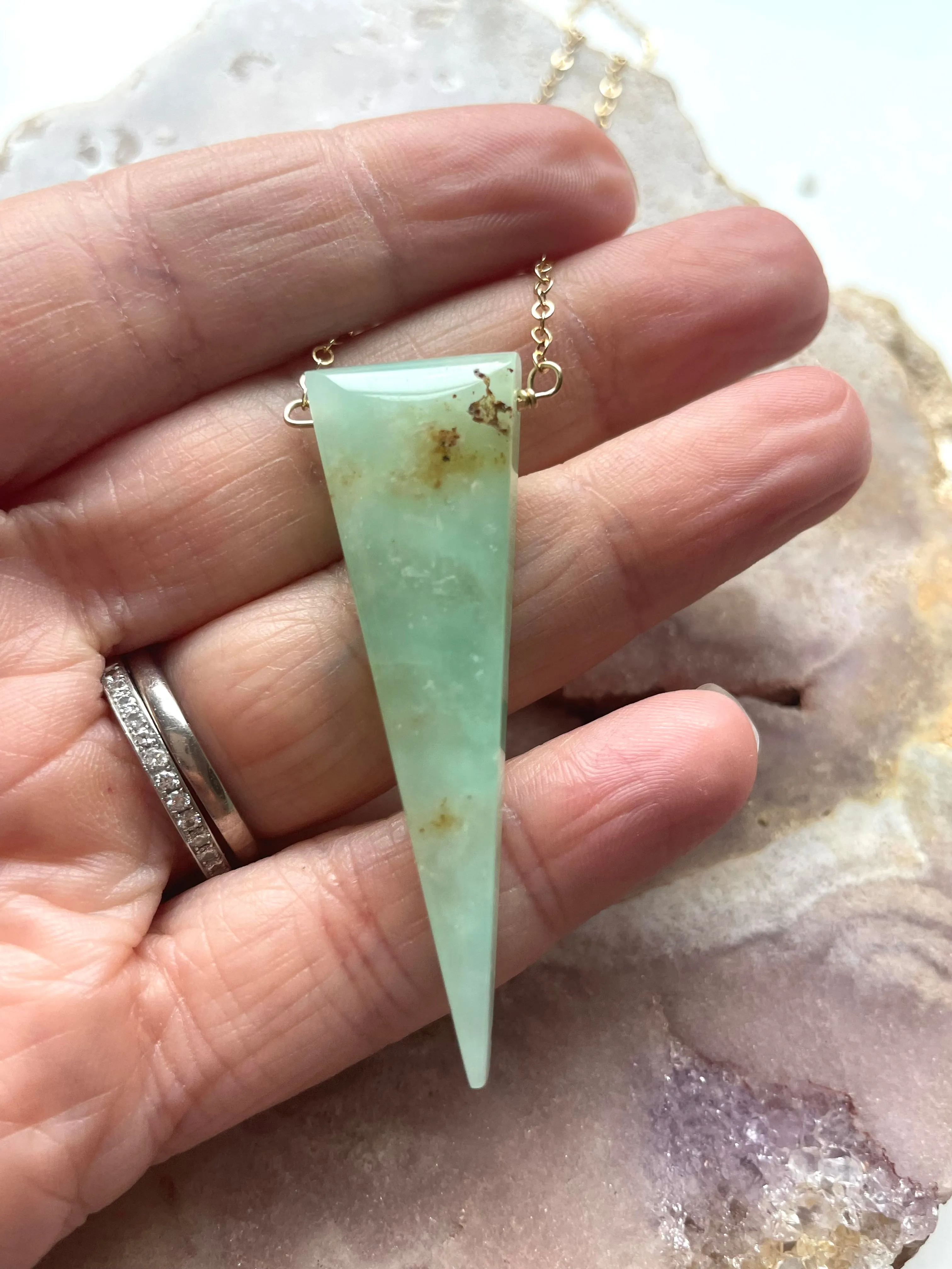 Chrysoprase Pendant Necklace