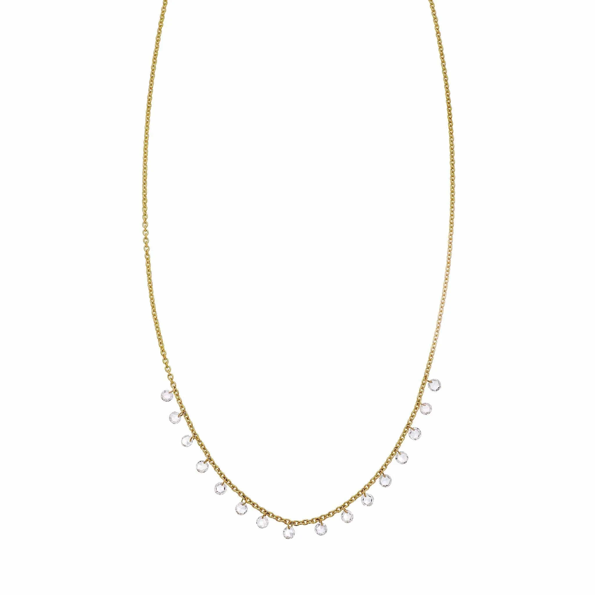 Cien White Diamond Long Drop Necklace