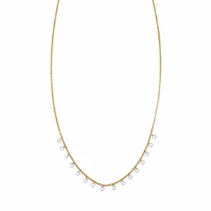 Cien White Diamond Long Drop Necklace