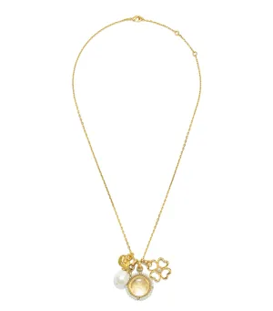 Clover & Pearl Charm Necklace
