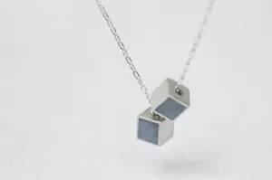 Concrete Double cube Pendent