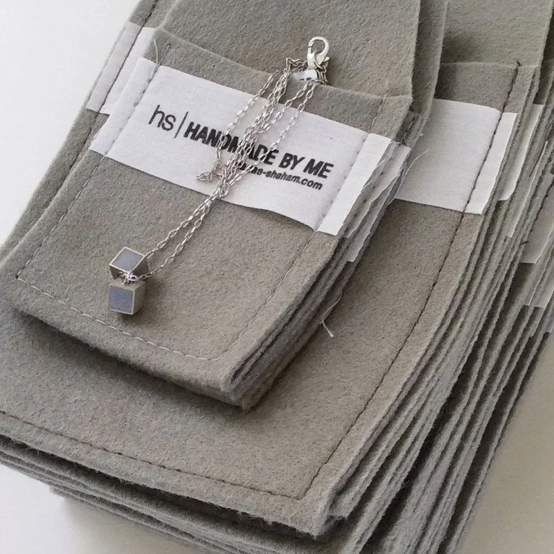 Concrete Double cube Pendent