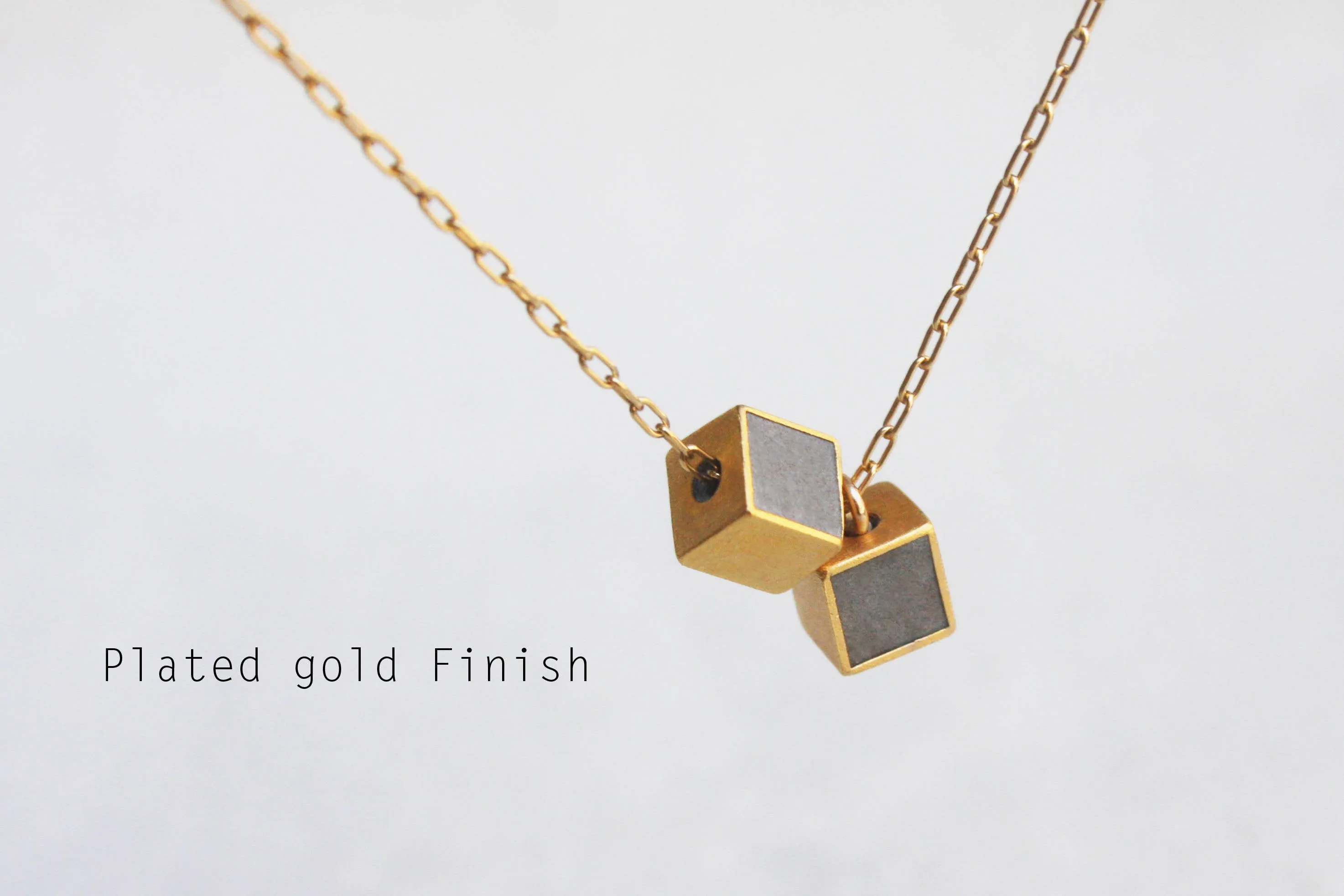 Concrete Double cube Pendent